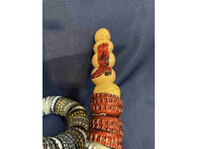 Painted Cowboy Snake Sculpture