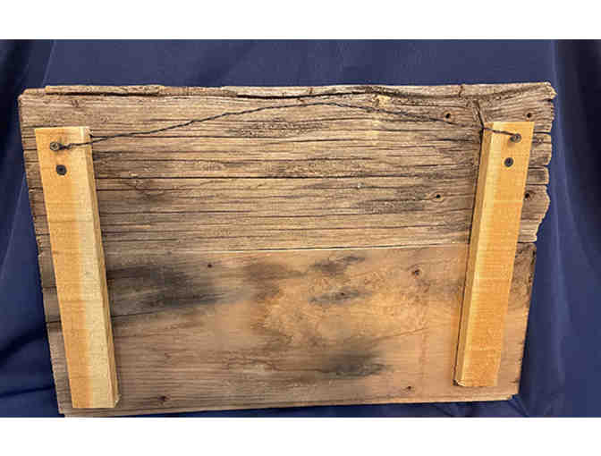 Handpainted Wood Welcome Sign with Granite Piece