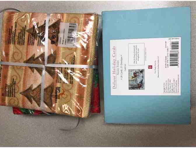 3 pkgs of holiday napkins & deluxe holiday cards