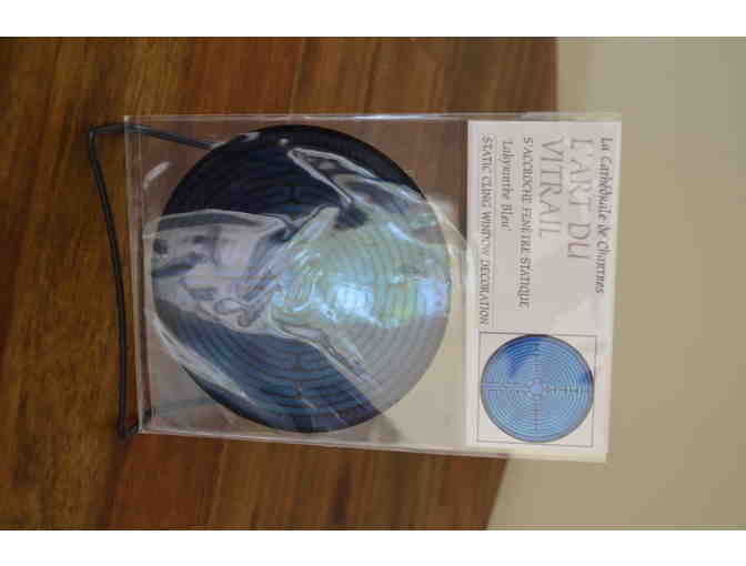 Direct from Chartres - Stained Glass Static Window Cling 'Labyrinthe Bleu'