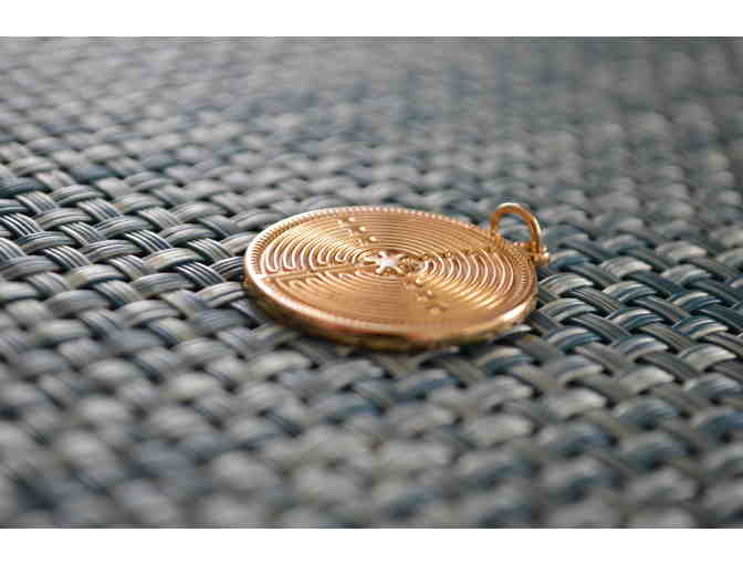 Gold Plated STERLING SILVER pendant - featuring Chartres Labyrinth