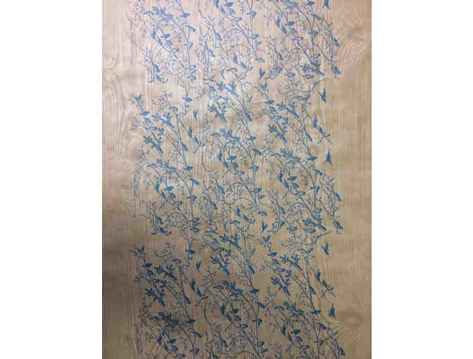 Oriental print on long paper roll