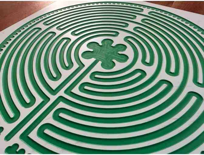 Chartres Labyrinth | LIMITED EDITION | Green & White Acrylic - Photo 1