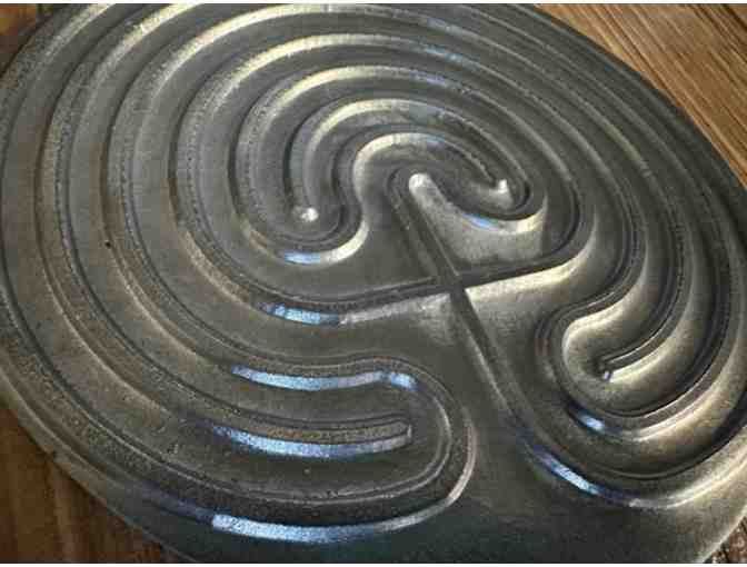 Classical Labyrinth | Deeply Grooved Pewter - Photo 1