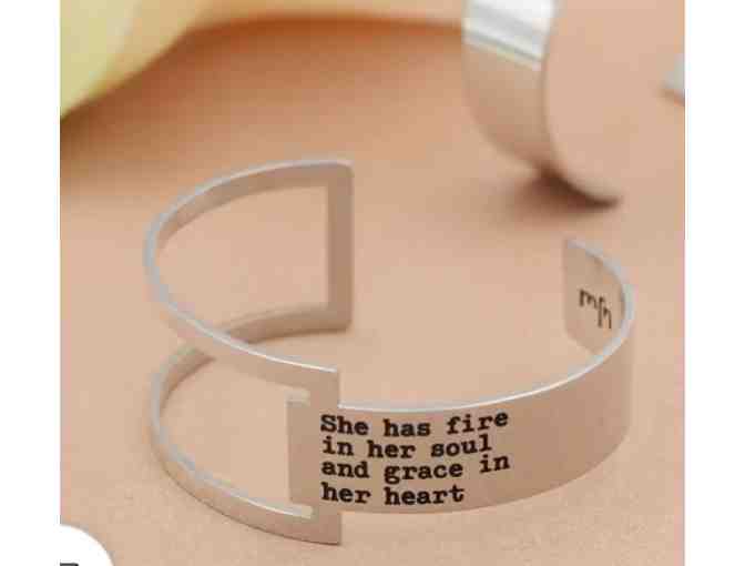 She Has Fire in Her Soul & Grace in Her Heart | Cuff Bracelet