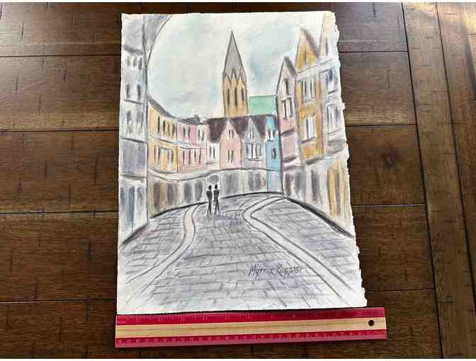 Original Watercolor | On the Way to the Cathedral