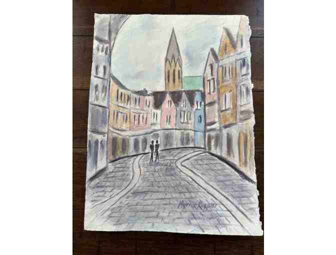 Original Watercolor | On the Way to the Cathedral