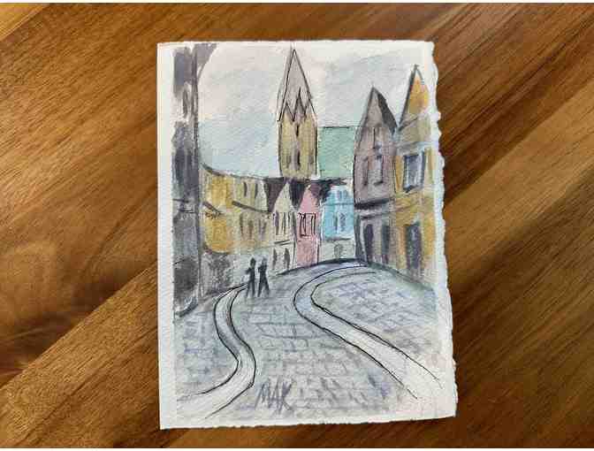 Original Watercolor | On the Way to the Cathedral (Small)