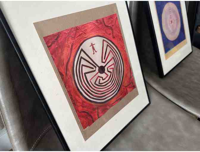 Set of 2 Framed Labyrinth Prints