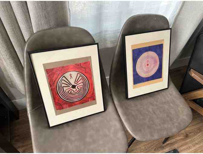 Set of 2 Framed Labyrinth Prints