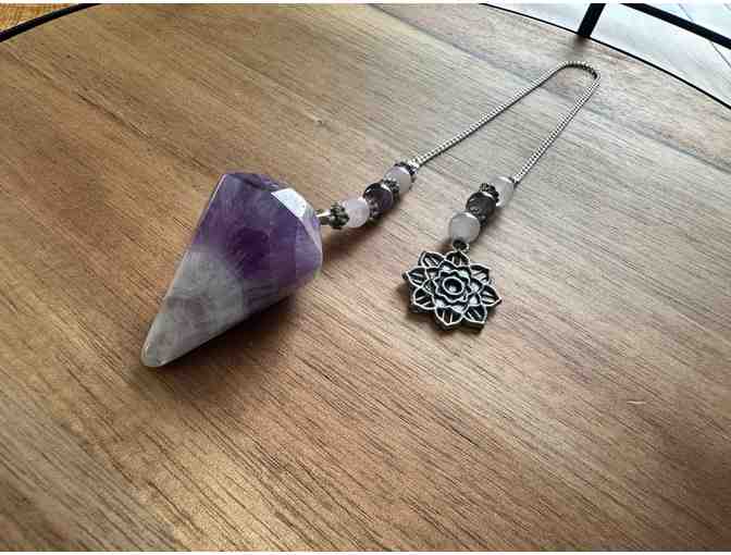 Amethyst & Lotus Pendulum