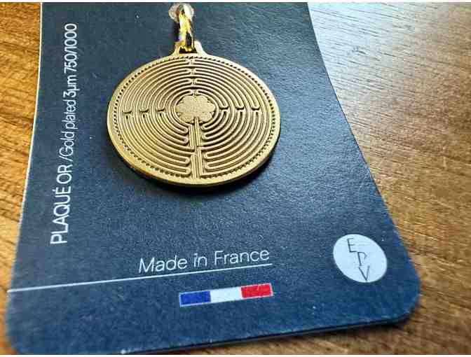 Gold-Plated Labyrinth Pendant