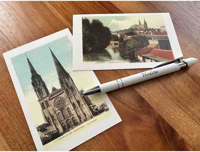 Chartres, France | Set of 2 Colorized Postcards (Vintage Inspired)