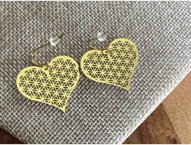 Heart Flower of Life (Gold-Plated) | Earring Set
