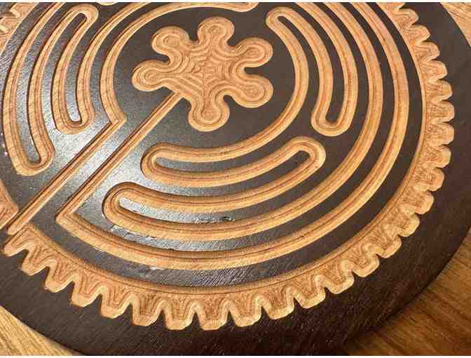 Heart of Chartres Labyrinth | Cherry Wood & Stained