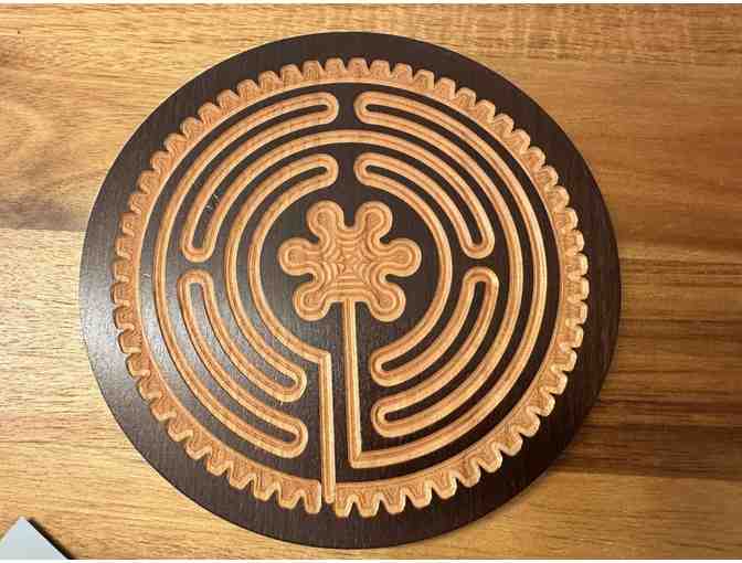 Heart of Chartres Labyrinth | Cherry Wood & Stained