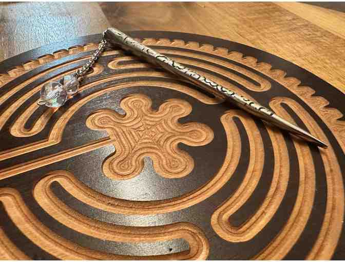 Heart of Chartres Labyrinth | Cherry Wood & Stained
