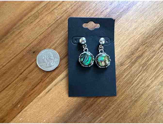 Ocean's Glimmer | Blue & Green Paua Shell Earring Set