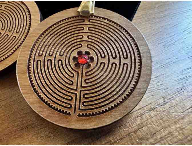 Bamboo Laybrinth Earrings | Red Swarovski Crystal