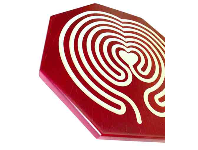 Red Stained Maple Heart of Peace | 11-inch