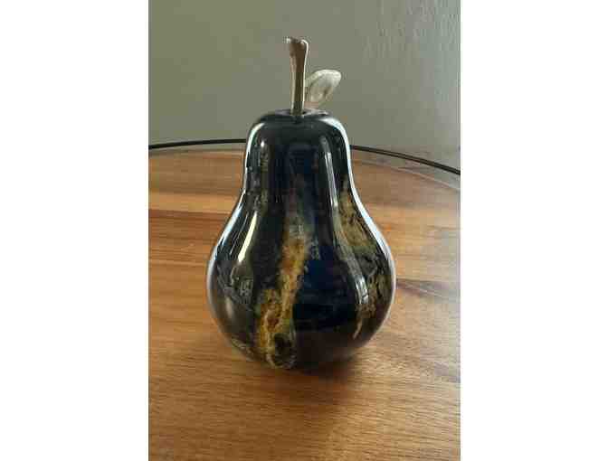 Charming Polished Stone Pear | Sculpture or Paperweight