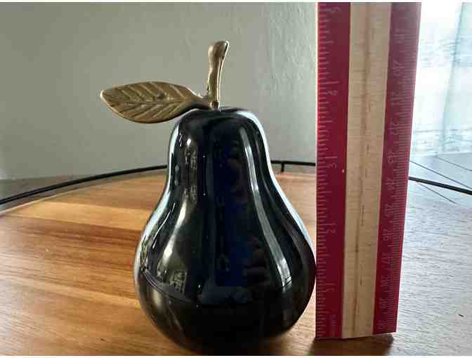 Charming Polished Stone Pear | Sculpture or Paperweight