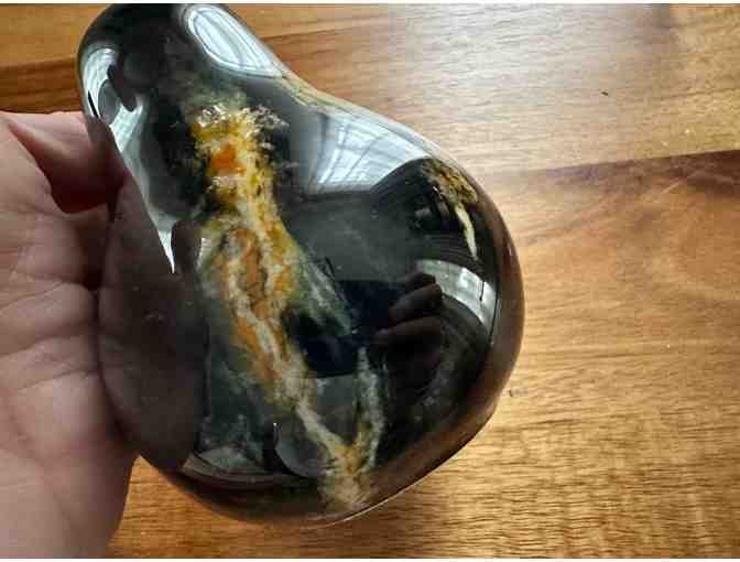 Charming Polished Stone Pear | Sculpture or Paperweight