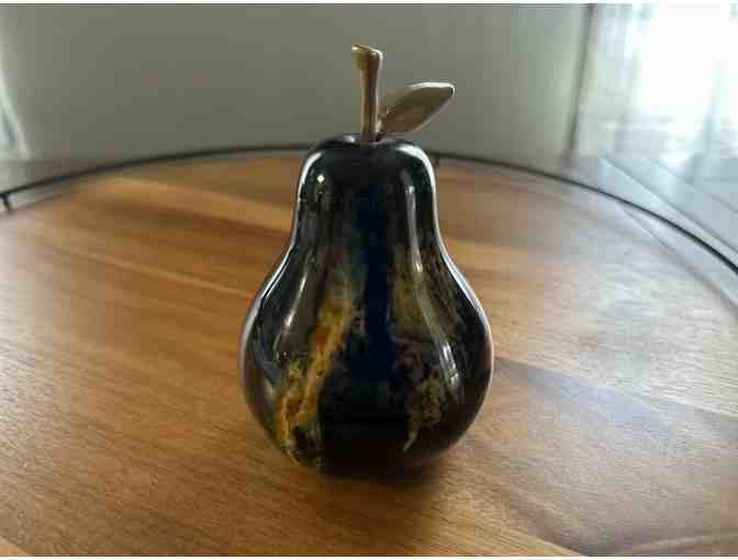 Charming Polished Stone Pear | Sculpture or Paperweight