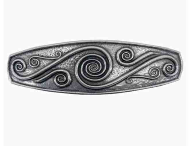 Hand-Cast Barette | Spiral