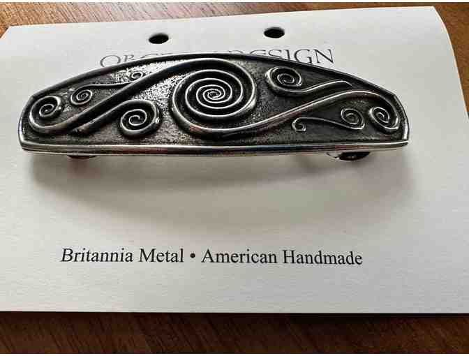 Hand-Cast Barette | Spiral