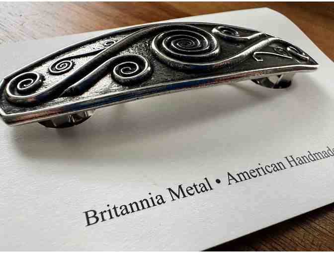 Hand-Cast Barette | Spiral