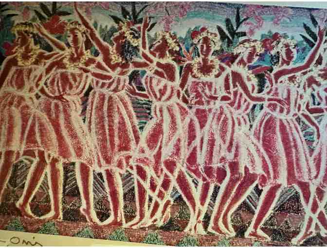 Authentic Hawaiian Art Print | 'Hula Omi' by David Warren (1940-1998) &ndash; Hand-Signed