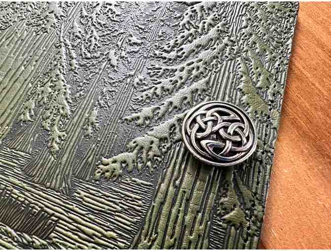 Genuine Luxe Leather Journal Cover (Refillable)| with Hand-Cast Pewter Button Closure