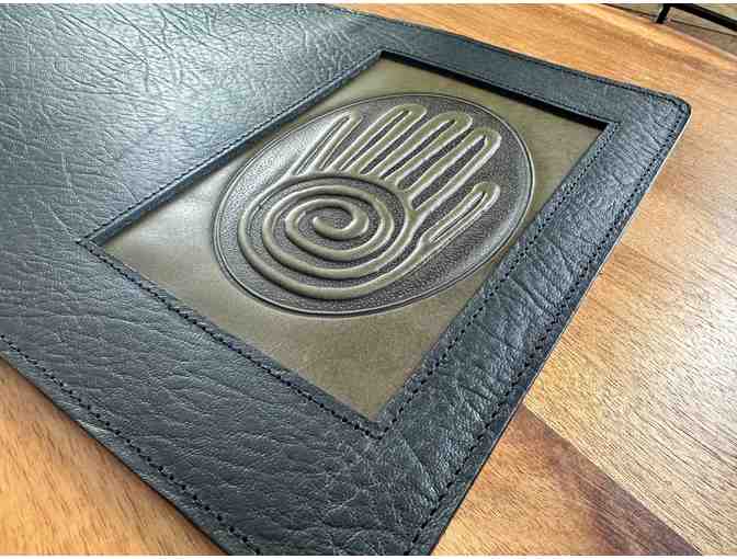 Genuine Luxe Leather Journal Cover (Refillable) | Spiral/Healing Hand