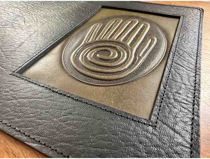 Genuine Luxe Leather Journal Cover (Refillable) | Spiral/Healing Hand