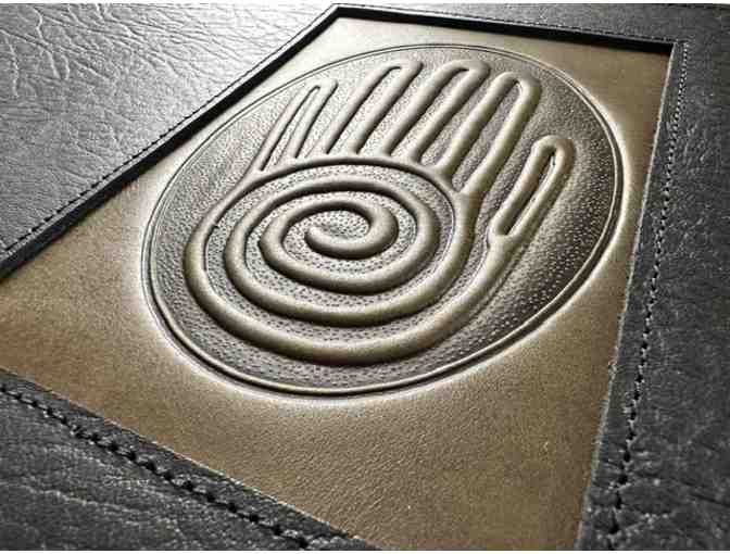 Genuine Luxe Leather Journal Cover (Refillable) | Spiral/Healing Hand
