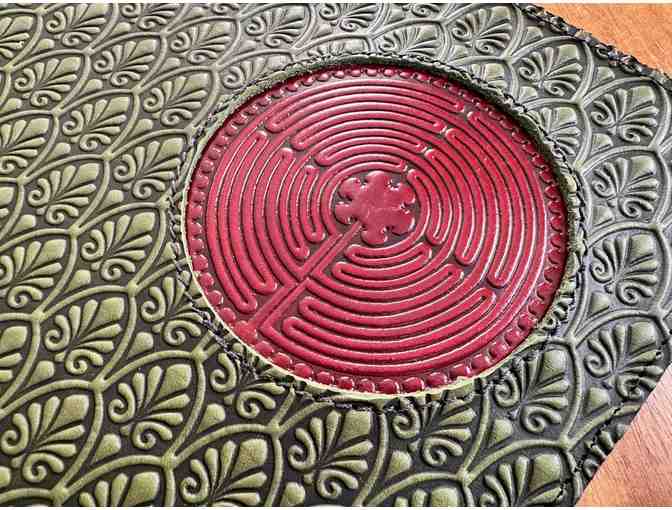 Genuine Luxe Leather Journal Cover (Refillable)| Chartres Labyrinth
