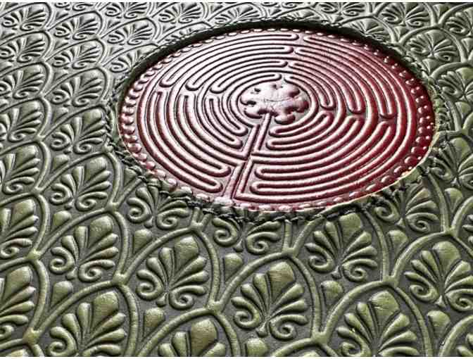 Genuine Luxe Leather Journal Cover (Refillable)| Chartres Labyrinth