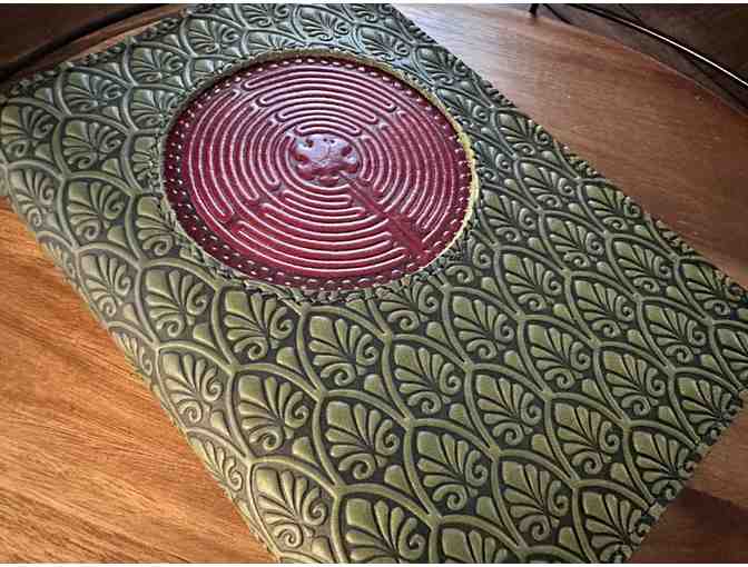 Genuine Luxe Leather Journal Cover (Refillable)| Chartres Labyrinth