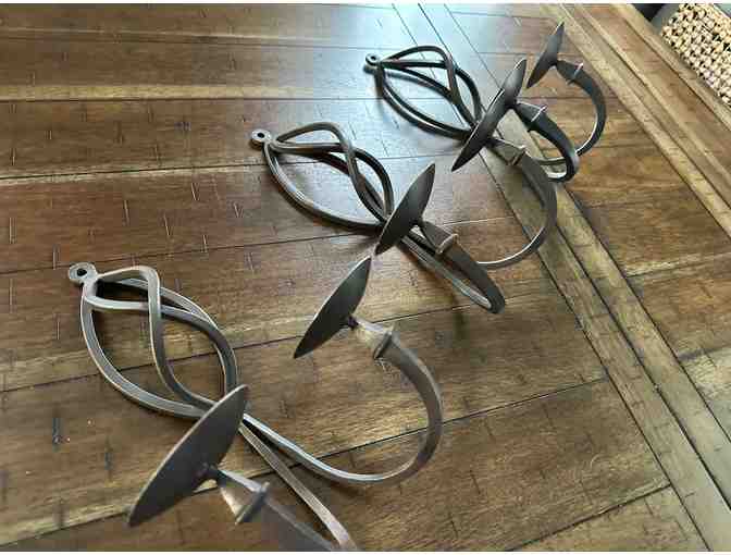Wrought Iron Candle Holders | Set of Three