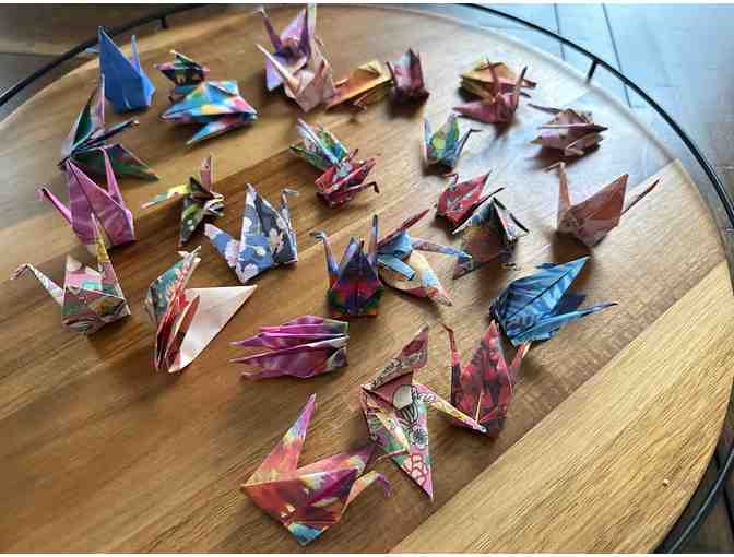 A Flock of Fortune | Vibrant Hand-Folded Origami Crane Collection