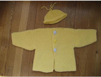 Hand-Knit Baby Sweater & Hat
