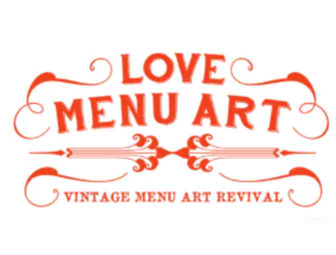 LOVE MENU ART - New York Central System, 1950s Children's Menu