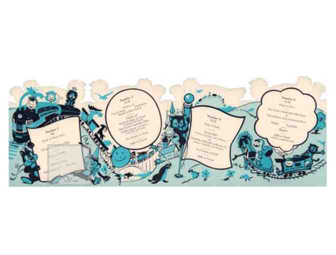 LOVE MENU ART - New York Central System, 1950s Children's Menu