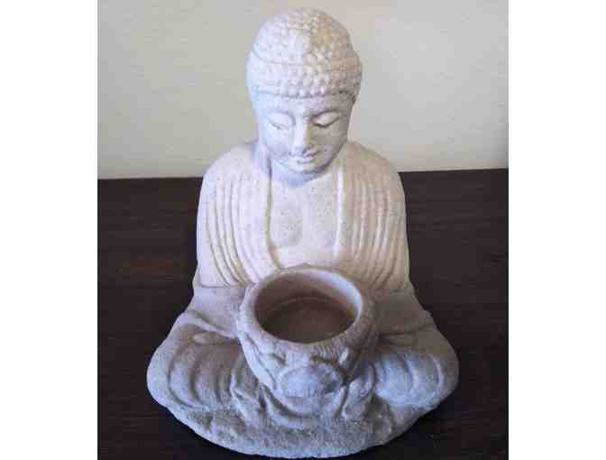 Stone Buddah Candle Holder