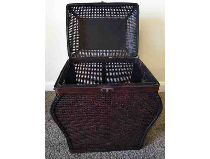 Lacquer Wicker Hamper