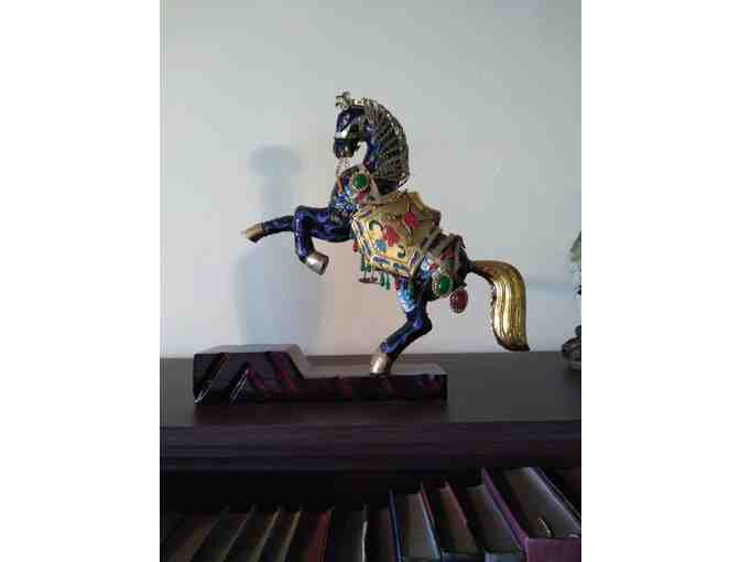 Enamel Horse on Stand