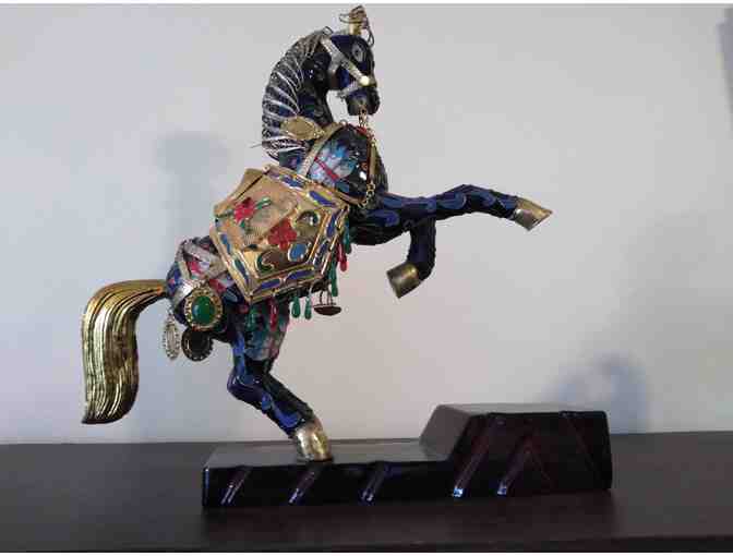 Enamel Horse on Stand