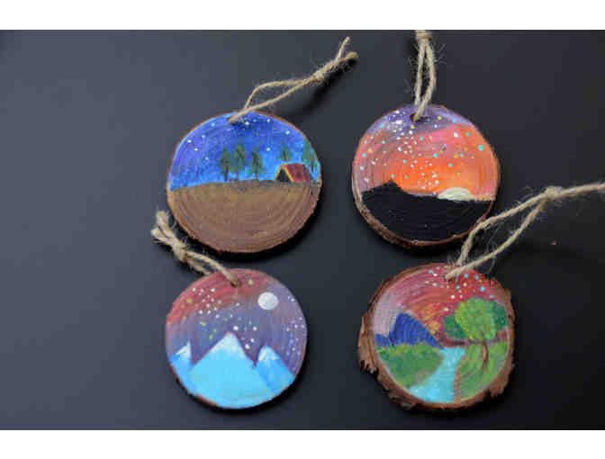 Painted Mountain ornament, red-sky and river