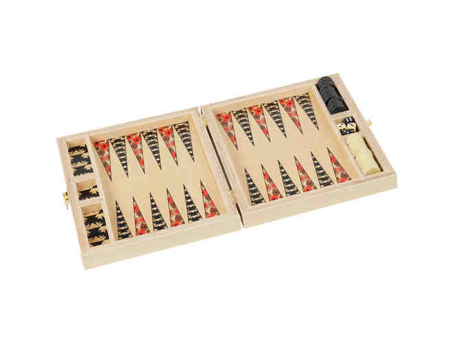 Wooden Carmela Backgammon set